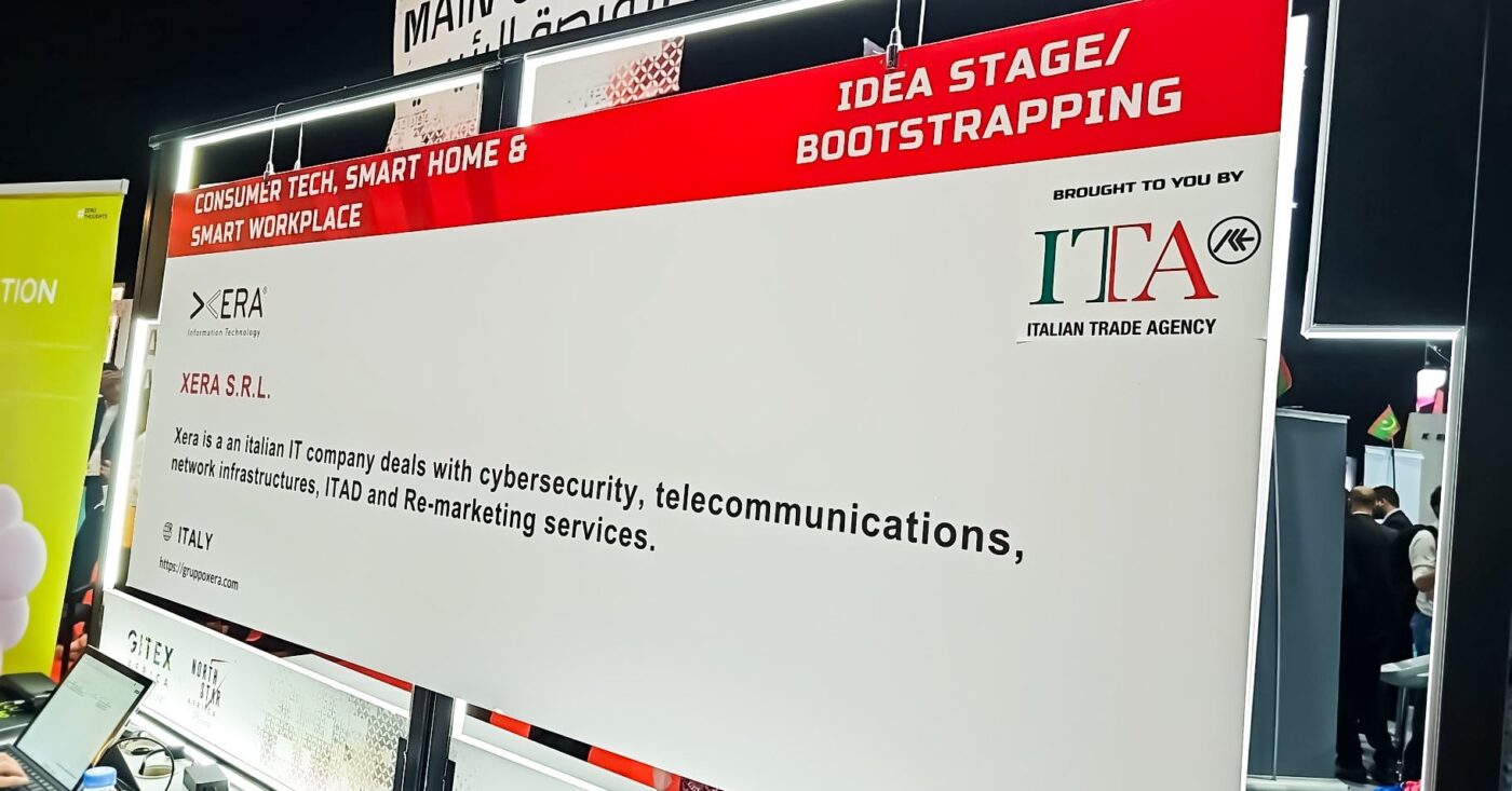 Immagine dello stand di Gruppo Xera al GITEX Africa di Marrakech, Marocco